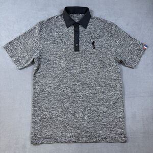 USAG Shirt Mens Medium Gray Short Sleeve U Suck At Golf Performance Polo